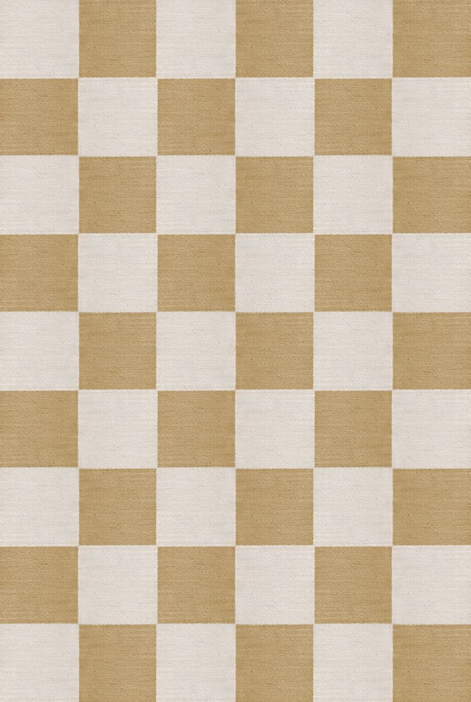 Layered Chess Flatweave Harvest Yellow - 200 x 300 cm