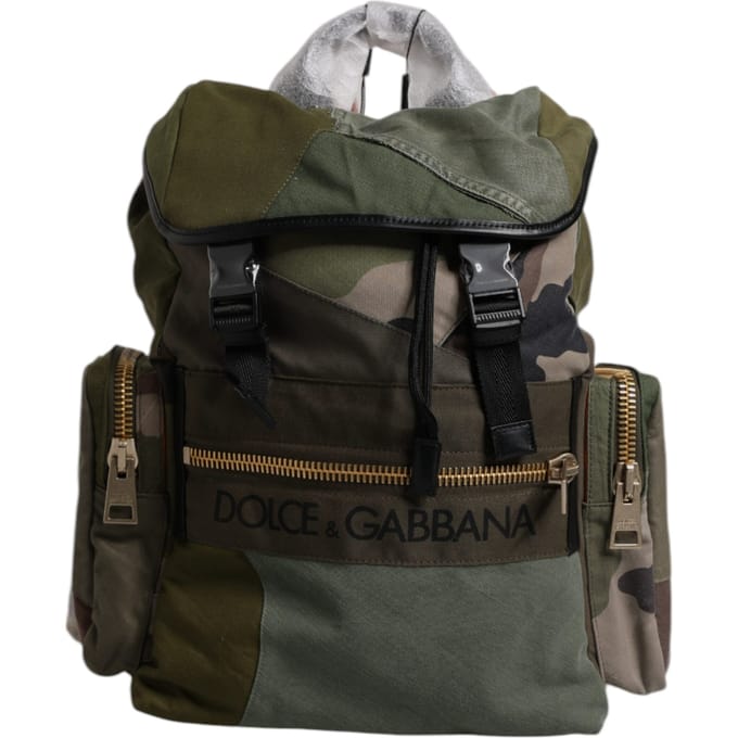Militaire Groene Patchwork Reistas Rugzak