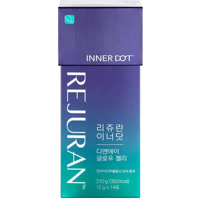 Rejuran Inner Dot DNA Glow Jelly 210g (14 Stokjes), Stralende Innerlijke Schoonheid & Huid Hydratatie Supplement blue