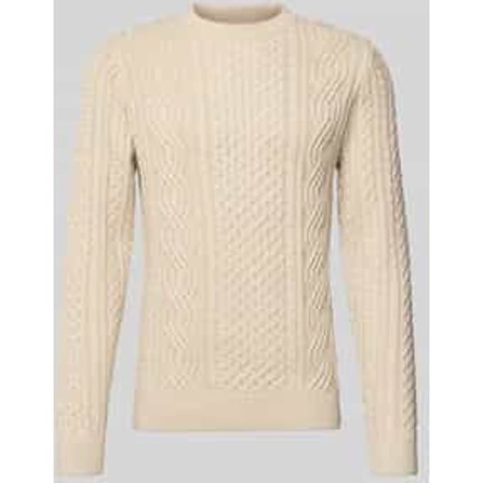 JACK&JONES - JPRBLUSEAN KNIT CABLE CREW NECK SN - Heren - Gebreide truien