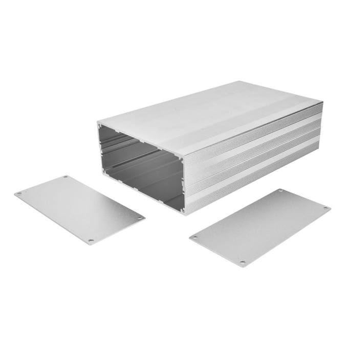 Boîtier Électronique en Alliage d'Aluminium Boîte de Projet Sablé Argent Oxydé Boîtier de Protection 68 x 145 x 250mm