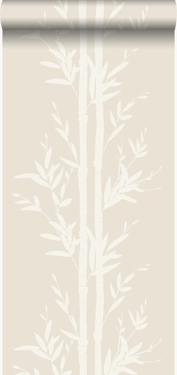 Origin Wallcoverings behang bamboe gebroken wit - 53 cm x 10.05 m - 345750