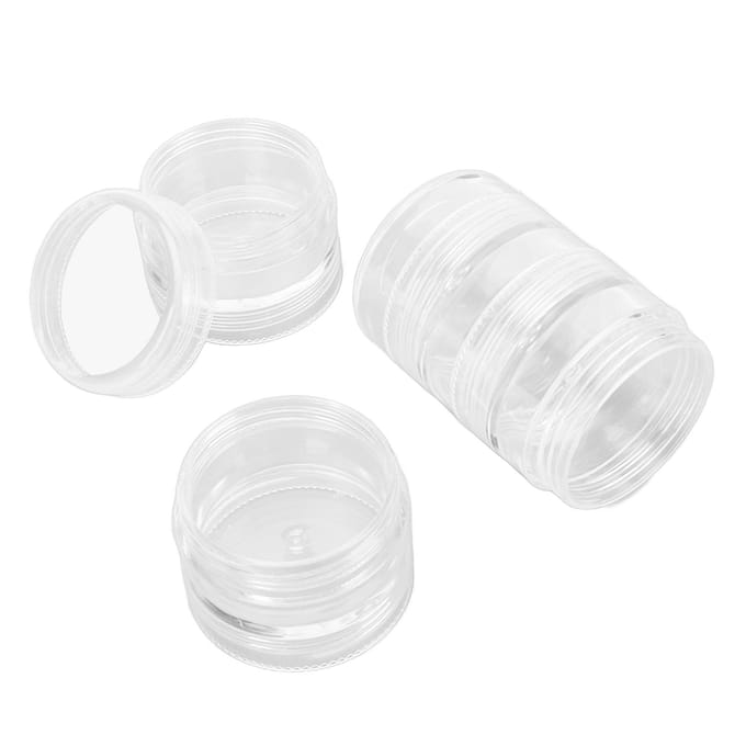 5-Laags Horlogeonderdelen Opbergdoos Transparante Horlogeschroef Component Uurwerk Container Organizer 1.5 white
