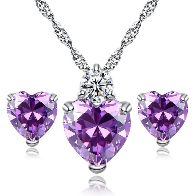Mode Ketting Oorbellen Sieraden Set Bruiloft Sieraden Bruid Zirkonia Ketting Set