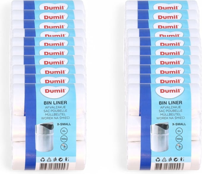 Dumil Afvalzakjes 150 zakken van 3 Liter - 20-pack
