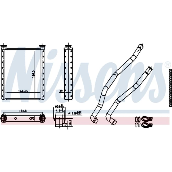 Warmtewisselaar, interieur verwarming NISSENS 707198