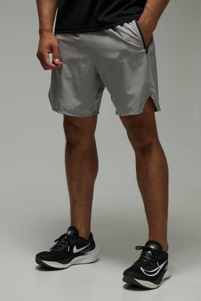 Men's Active Geperforeerde Stretch Geweven 7inch Shorts | Light Grey | Size Medium