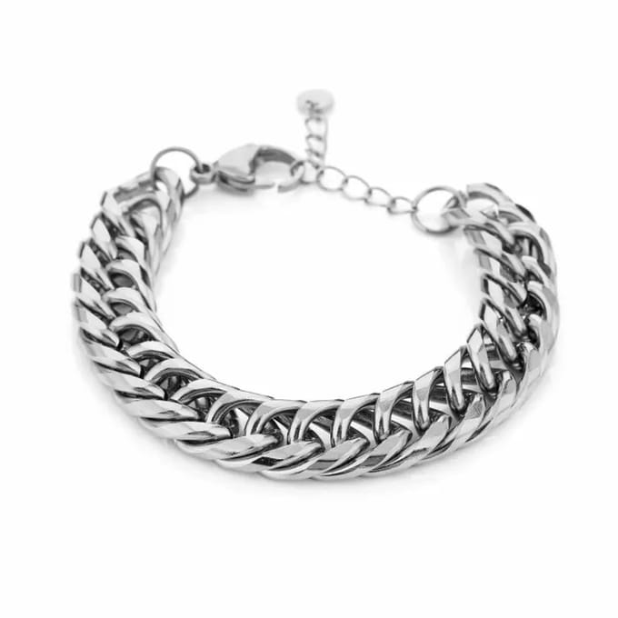 Bijoutheek Armband (Sieraad) Schakel 1,3cm dik Zilver