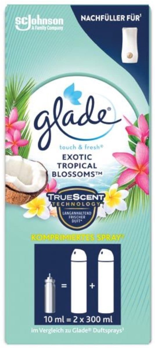 Glade Touch & Fresh Minispray navullig 10ml Exotic reopical blossoms