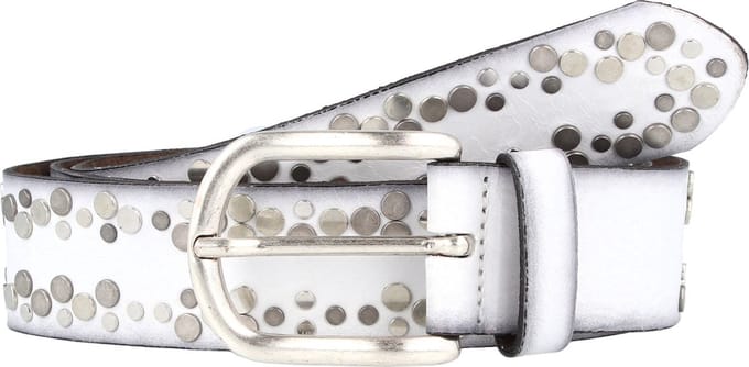 Vanzetti Leren Riem Belt 35MM W100 White Wit