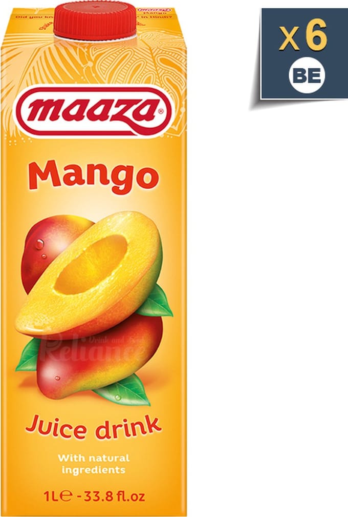 Maaza Mango 6x1L - Mangosap 6 x 1 liter