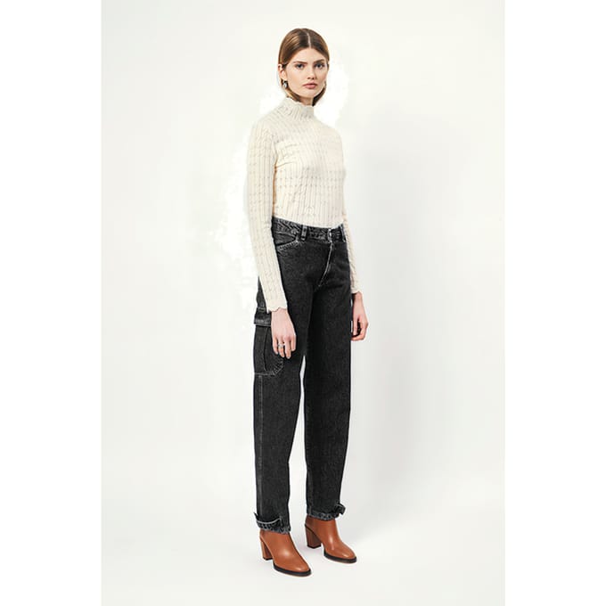 Dante6 Preston Cargo Jeans Washed Black Größe: 25 | Cargohosen Outlet | Damen | Schwarz