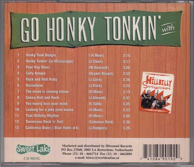 The Hillbilly Stringpickers - Go Honky Tonkin' With The Hillbilly Stringpickers (CD)