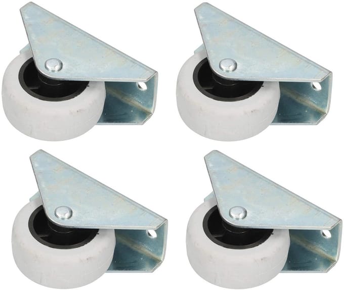 Transportwielen set van 4, Ø 40 mm, rubberen stalen frame, voor alle vloeren