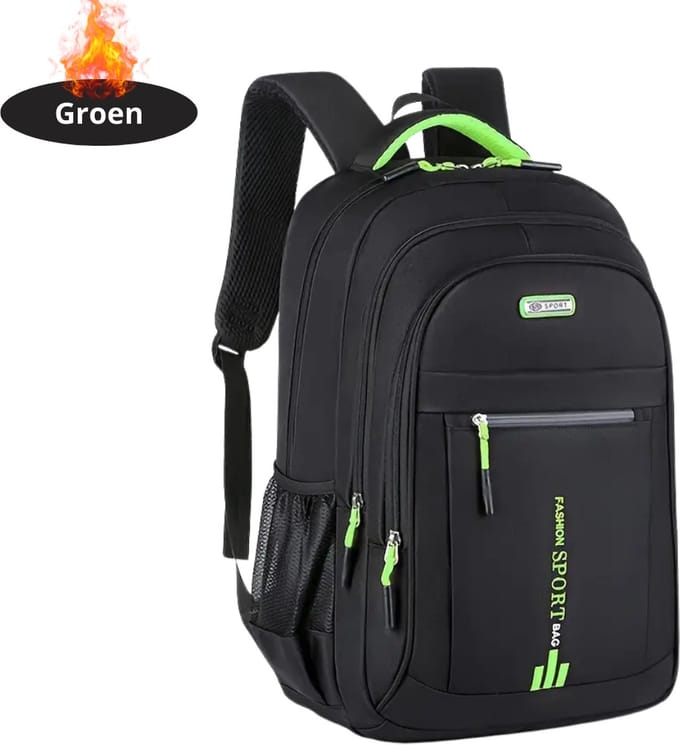 Nivard Rugzak - Dames - Heren - Meisje - Jongens - Backpack - Schooltas - Laptoptas - Groen
