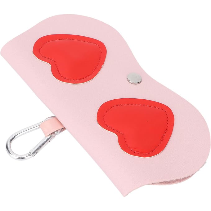 Brillenetui Schattig Mode Roze Rood Liefdespatroon Draagbare Bril Opberg Decoratie Tas white