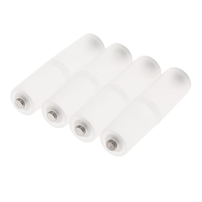 4 stuks batterij converter adapter AAA naar AA formaat batterij beschermhoes houder wit