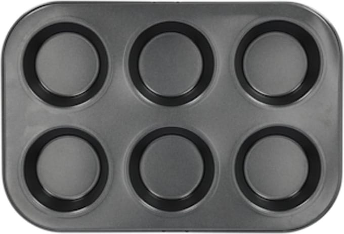 Blokker Muffin Bakvormen - Muffinvorm 6 Stuks - Anti-Aanbak - RVS