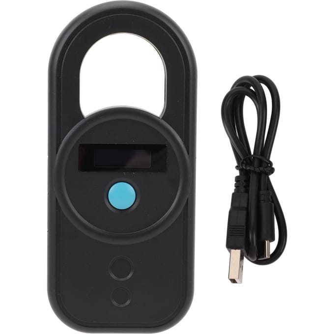 Huisdier Microchip Scanner USB-interface Hoge Gevoeligheid Draagbaar Oplaadbaar 128 Informatie Opslag zwart