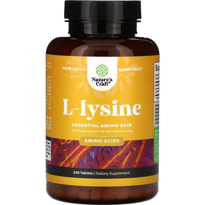 Nature'S Craft, L-Lysine, 240 Tabletten (500 mg per tablet)