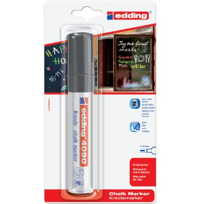 Krijtstift edding 4090 window schuin 4-15mmzwart bister à 1 stuk