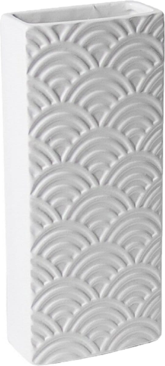 Gerimport Luchtbevochtiger radiator - wit - aardewerk - 17,5 cm
