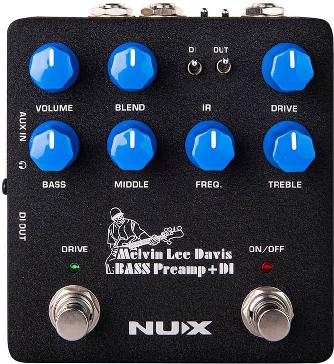 Preamp NUX NBP-5 effectpedaal voor basgitaar Melvin lee Davis