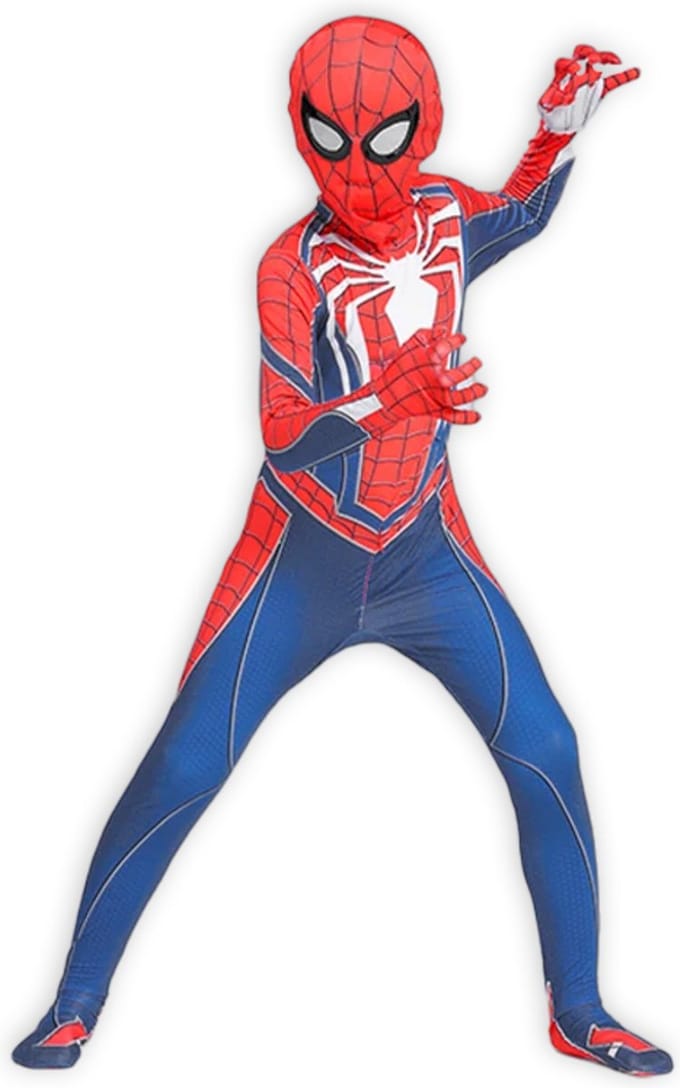 Superheldendroom - Spider-Man Gamesuit - 128/134 (7/8 jaar) - Verkleedkleding - Superheldenpak - Actieheld - Carnaval