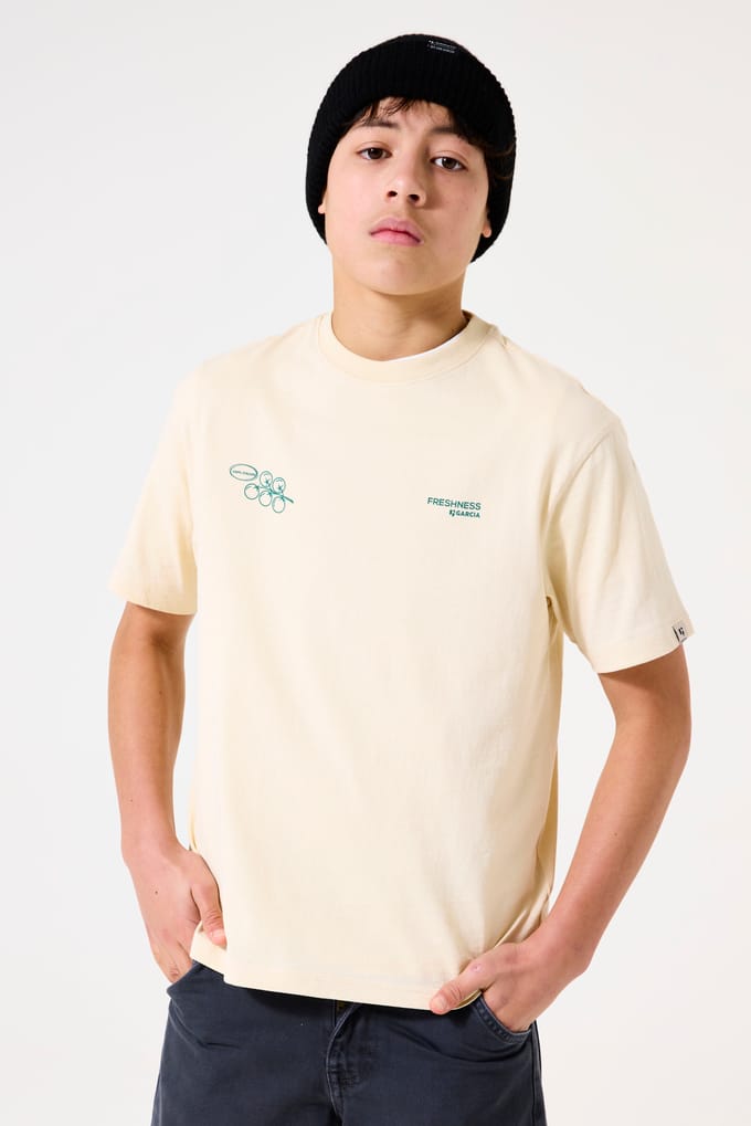 T-shirt met opdruk voor kinderen Garcia Freshness