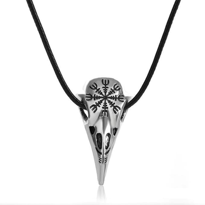LGT Jewels heren ketting Edelstaal Kraai Schedel Amulet