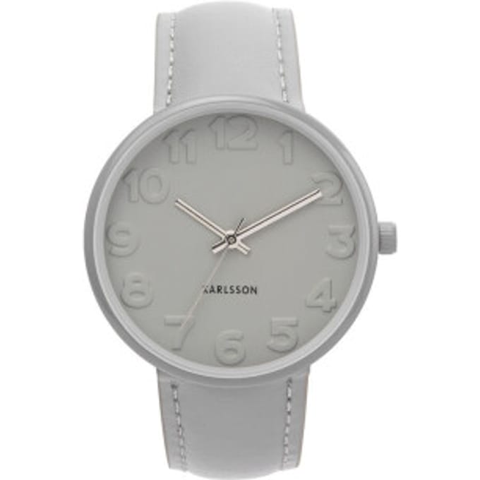 Karlsson Horloge Ms. Grey - Muis Grijs - Ø3,2cm - Scandinavisch,Modern