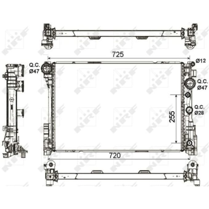 Radiator, motorkoeling NRF 53140