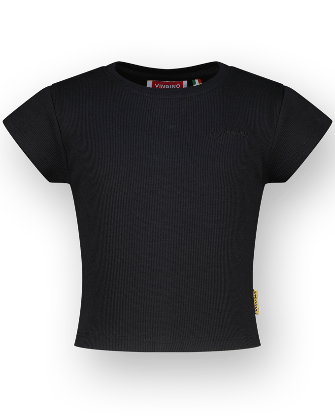 Vingino Jasmina Deep Black Maat: 8 | T-Shirts Outlet | Unisex | Zwart