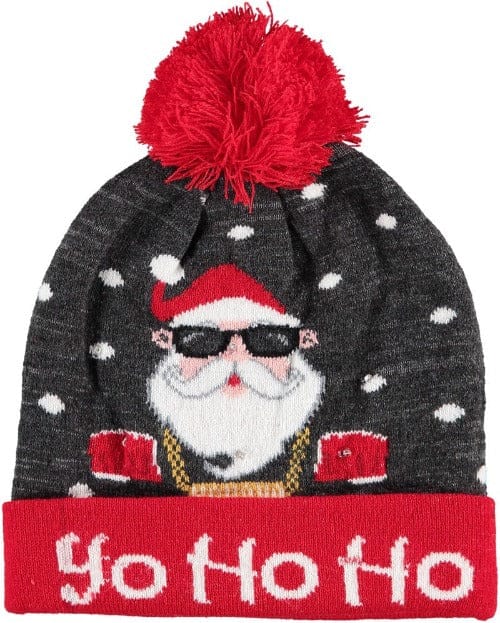 Kerstmuts met lampjes - Christmas rocks one size - Rood