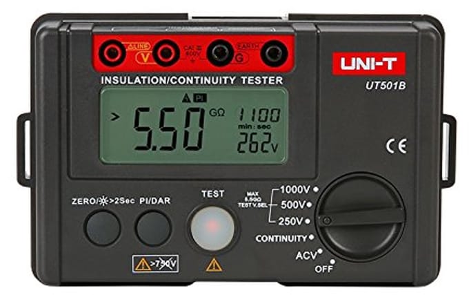 Isolatieweerstandstester 250V/500V/1000V voor professioneel gebruik