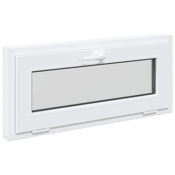 vidaXL - Kleur - binnenkant - kelderraam - Wit - RISOR - 95 - x - 45 - cm