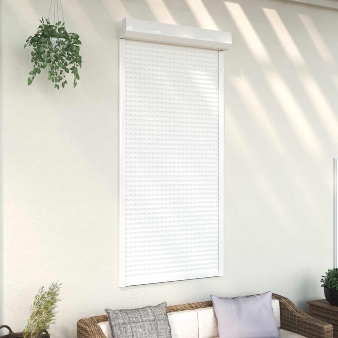 vidaXL - Rolluik - Wit - 100 - x - 210 - cm - Aluminium - en - polyurethaan