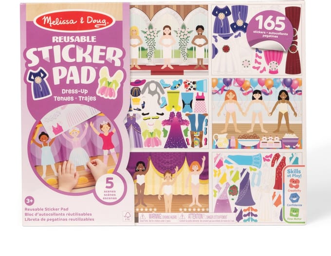 Melissa & Doug – Herbruikbaar stickerboek – Aankleden – 165 stickers