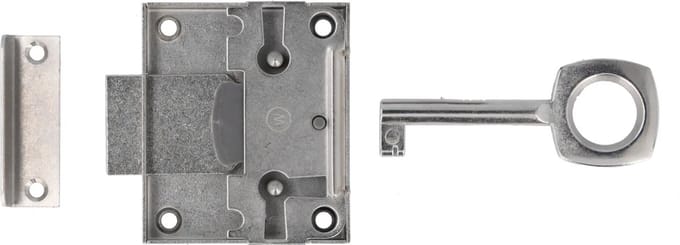 i-Fix opleg meubelslot | vernikkeld | 30 mm | met 1 sleutel  | incl sluitplaat