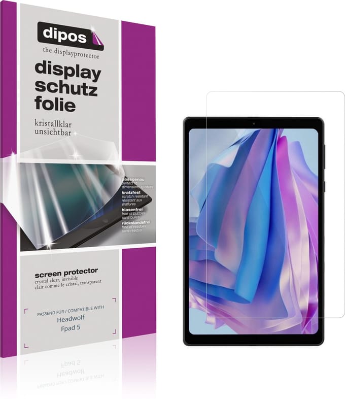 dipos – 2x Beschermfolie geschikt voor Headwolf Fpad 5 | Krasbestendige & heldere Screenprotector Ultra-Thin
