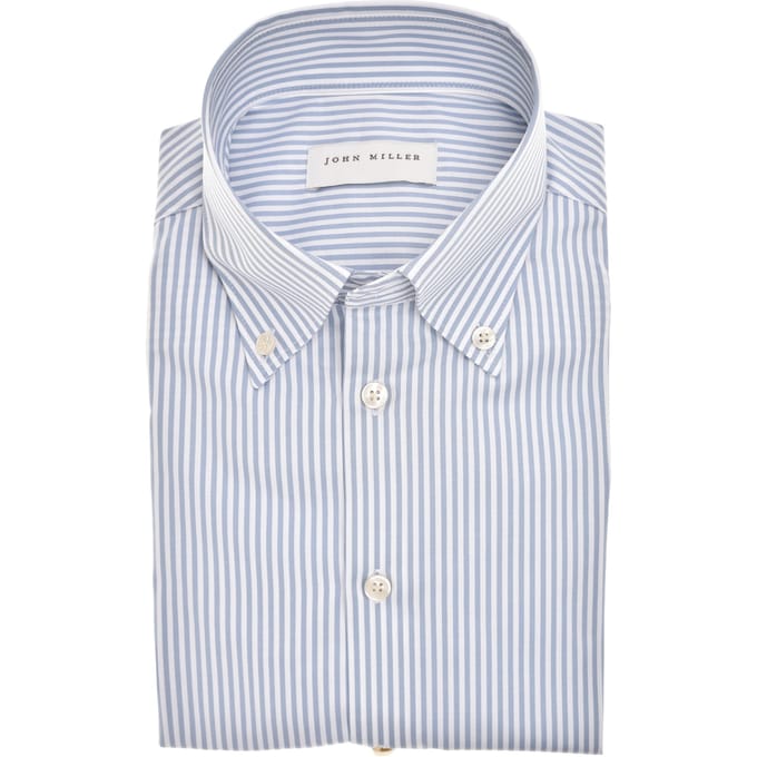 John Miller Overhemd Slim Fit  Donkerblauw 5142651