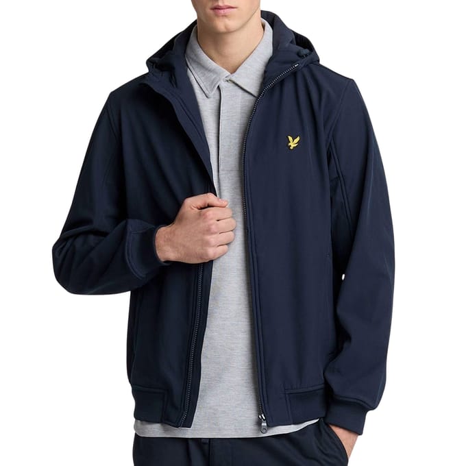 Capuchon sweaters Lyle &amp; Scott JK2110V FLEECE BACK SOFTSHELL-Z271 DARK NAVY