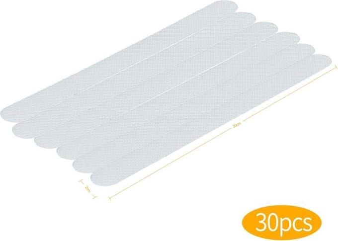 Antislipstickers - 30 Stuks - Transparant - 7,08 x 0,86 inch - PEVA transparant