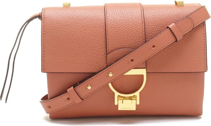 COCCINELLE Leren Schoudertas Arlettis Handbag Chestnut Bruine