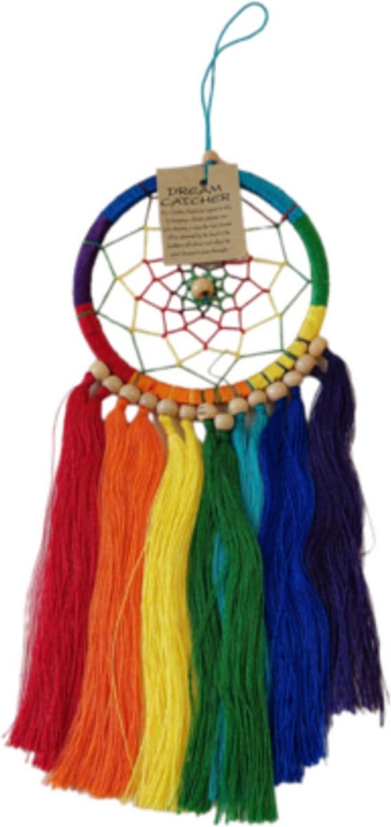 Dromenvanger Rainbow 11cm met lange kwastjes