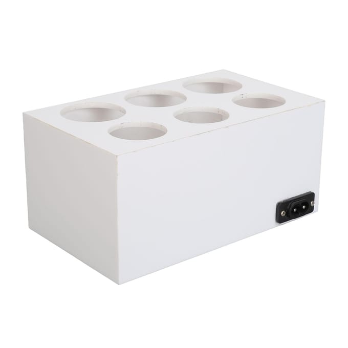 Chauffe-huile de massage 6 bouteilles Température constante Chauffage rapide Multifonctionnel Chauffe-lotion crème US Plug white
