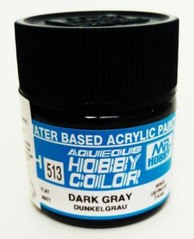 Gunze H-513 - Dark Grey 'Dunkel Grau' - Mr. Hobby Aqueous Modelbouwverf 10ml