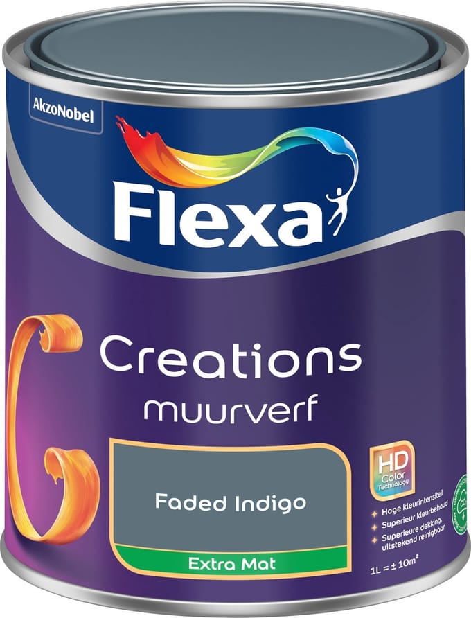 Flexa - Creations Muurverf Extra Mat - Faded Indigo - 1 L