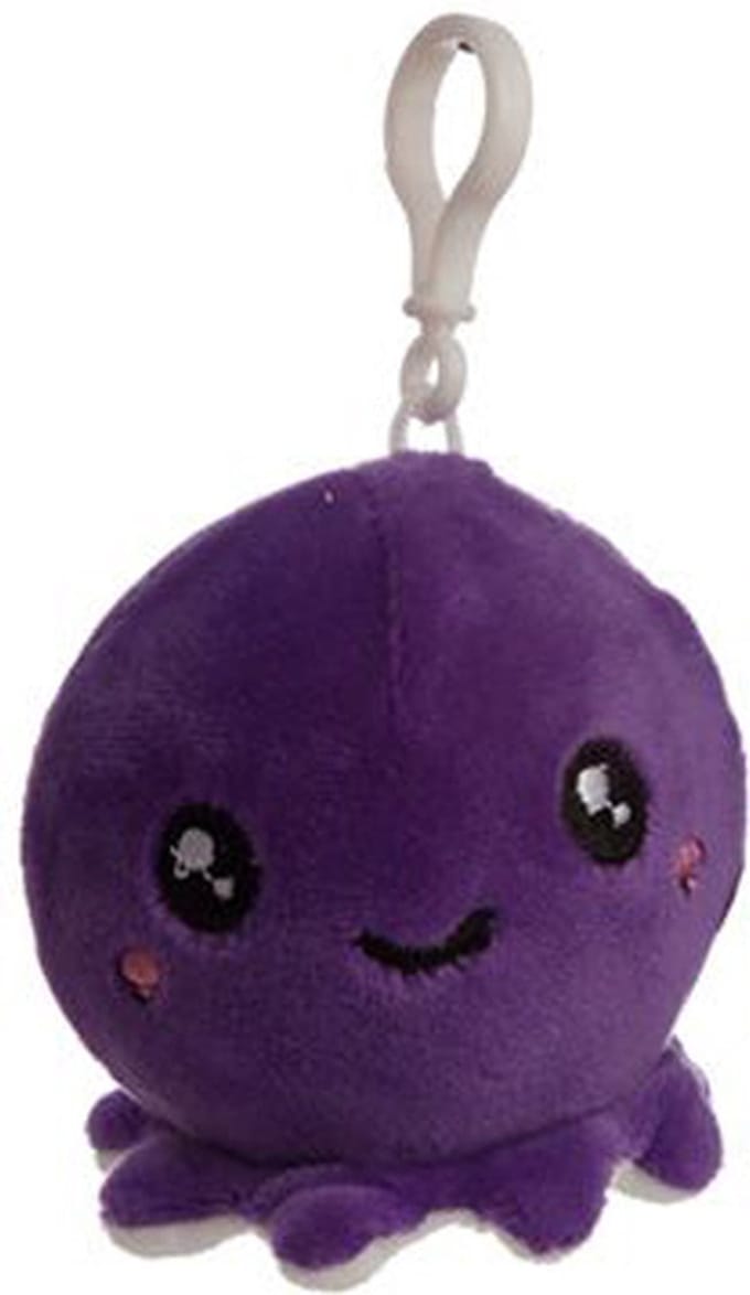 Sleutelhanger Adoramals Squeezies Knijpbare Octopus Pluche - 7,5cm