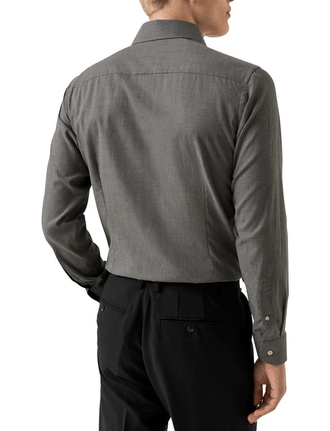 Eton zakelijk overhemd Slim Fit grijs strijkvrij